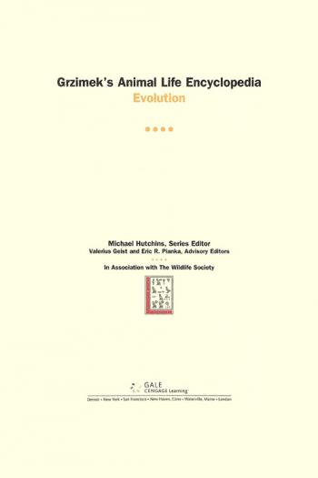 Grzimek's animal life encyclopedia evolution