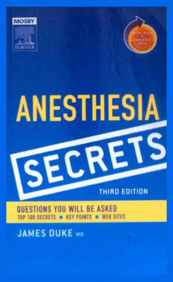  Anesthesia secrets