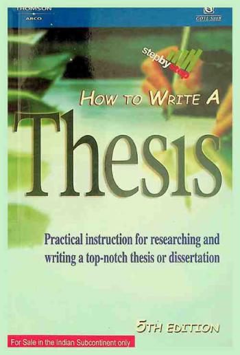  How to write a thesis