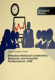  Effective national leadership behavior and hospital performance, UAE