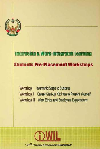  Internship & work-integrated Learning : iWIL students pre-placement workshops