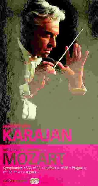  Wolfgang Amadeus Mozart : symphonie nº 35 en ré majeur K. 385 \Haffner\ : symphonie n° 38 en ré majeur K. 504 \Prague\ : symphonie nº 39 en mi bémol majeur K. 543 : symphonie n° 41 en ut majeur K. 551 \Jupiter\ : symphonie n° 33 en si bémol majeur K. 319