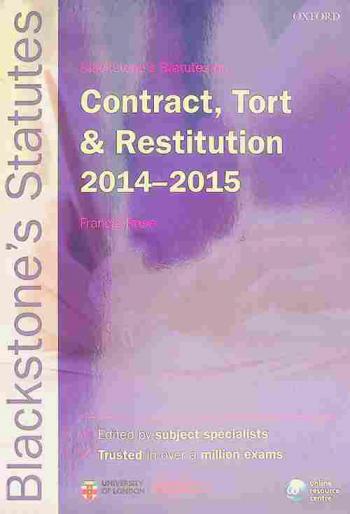  Blackstone's statutes on contract, tort & restitution, 2014-2015