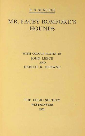  Mr. Facey Romford's hounds