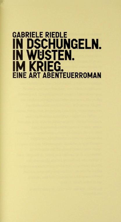  In Dschungeln, in Wüsten, im Krieg : eine Art Abenteuerroman