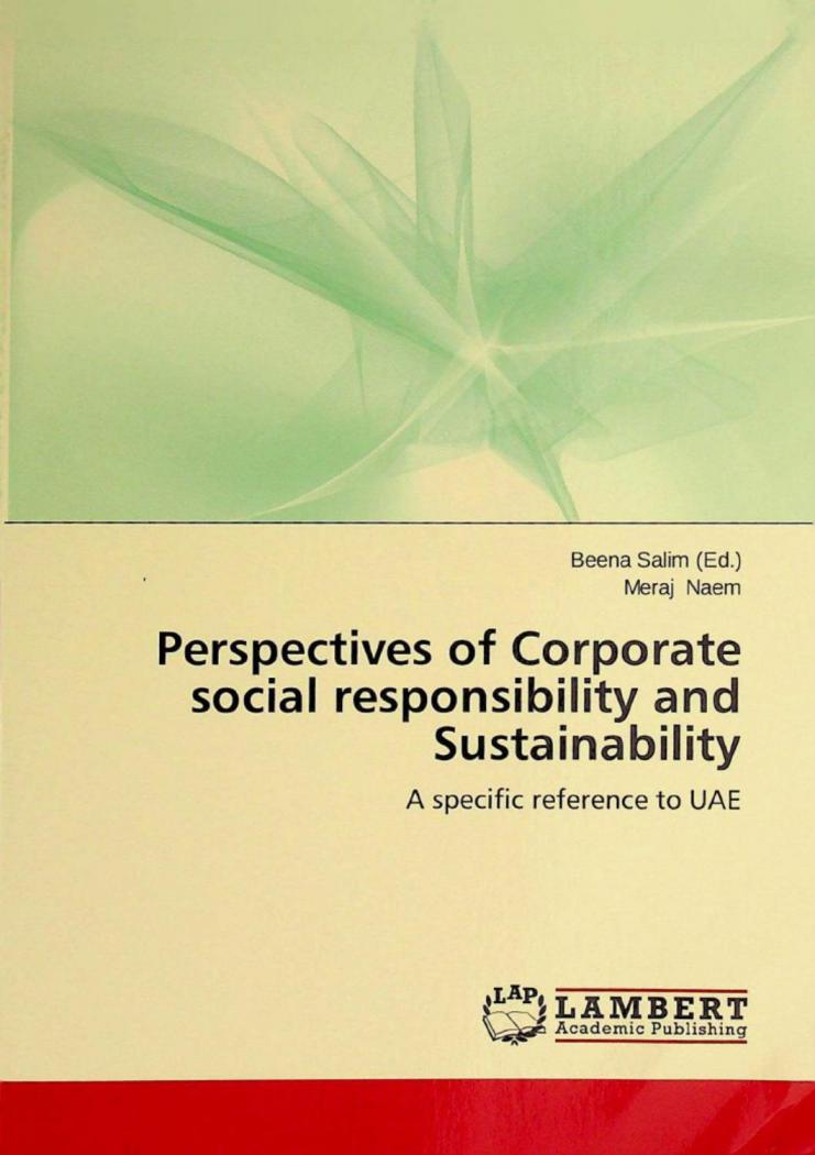  Perspectives of corporate social responsibility and sustainability : a specific reference to UAE