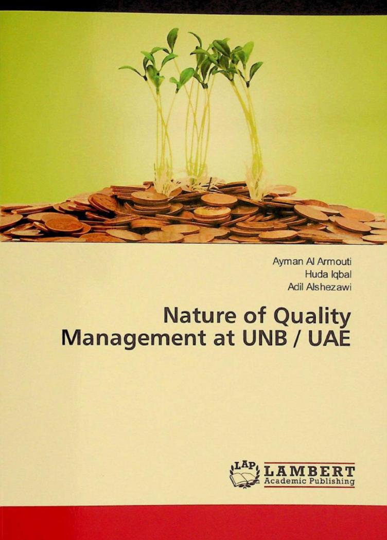  Nature of quality management at UNB / UAE