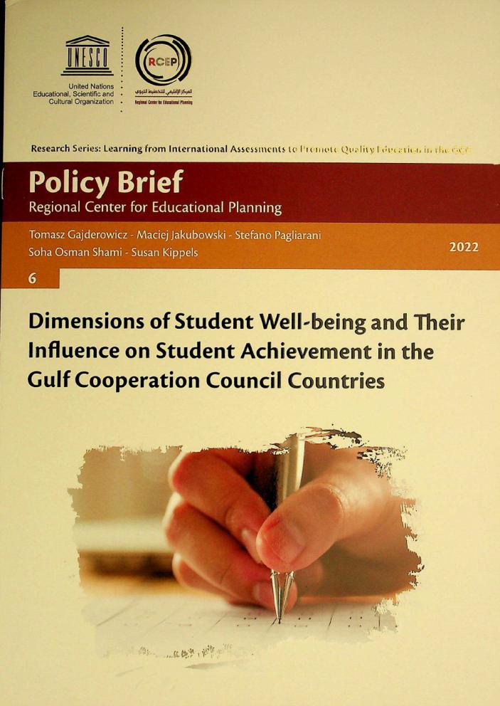  Dimensions of student well-being and their influence on student achievement in the Gulf Cooperation Council Countries