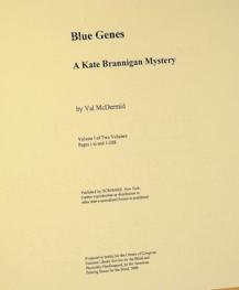  Blue genes : a Kate Brannigan mystery
